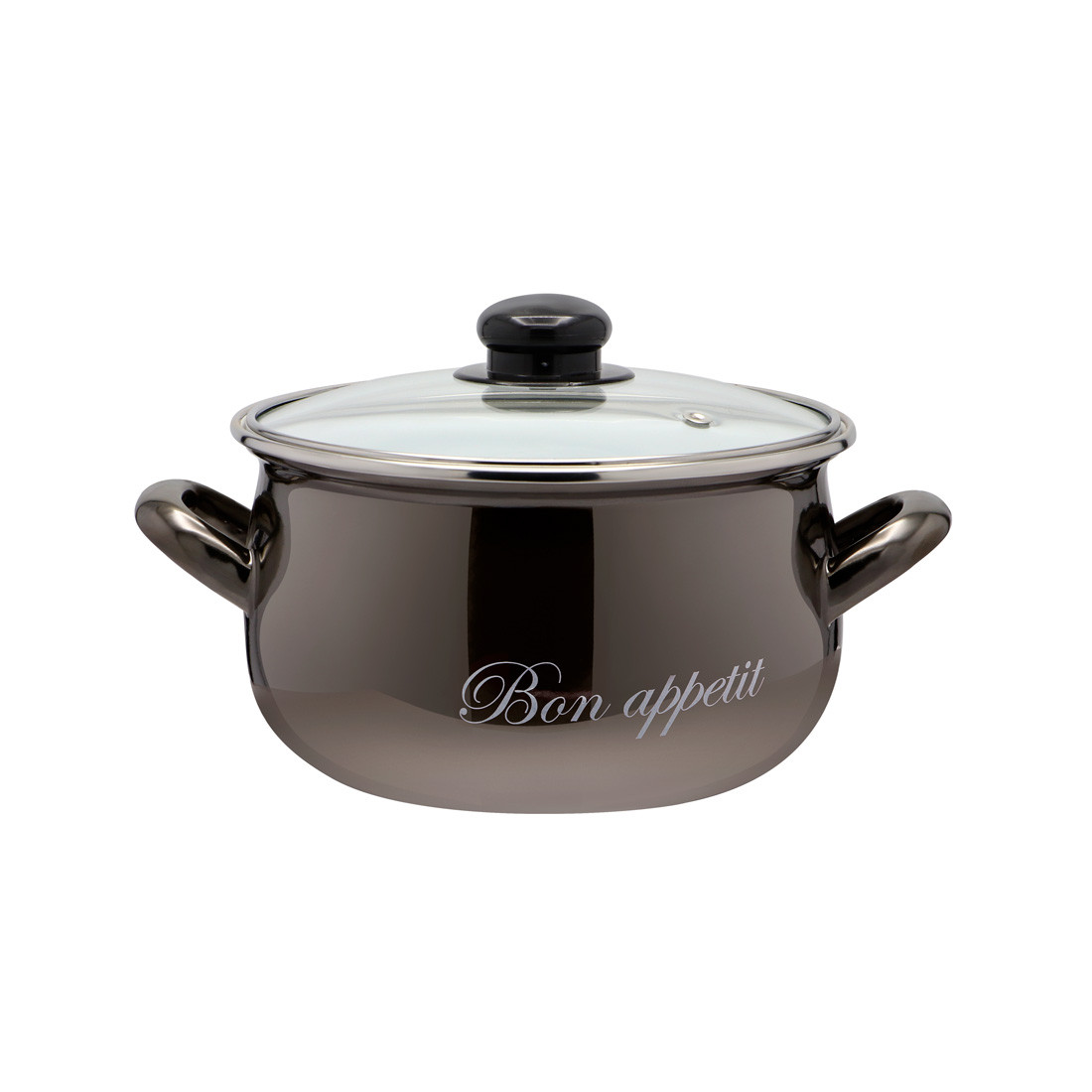 Каструля емальована 3,1 л "Bon appetit" чорний 2234А