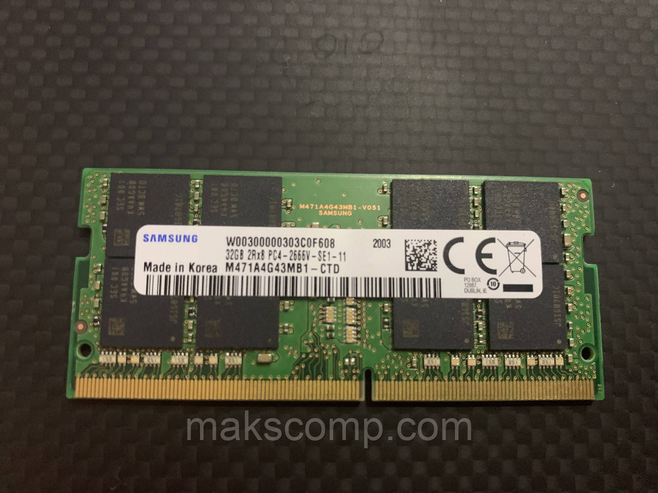 Пам'ять Samsung 32Gb PC4-2666v (M471A4G43MB1-CTD)