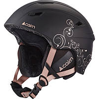 Женский шлем горнолыжный сноубордический Cairn Profil black-powder pink ornamental 57-58 (черный)