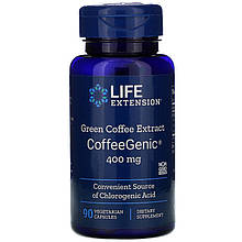 Екстракт зеленої кави Life Extension "CoffeeGenic Green Coffee Extract" 400 мг (90 капсул)