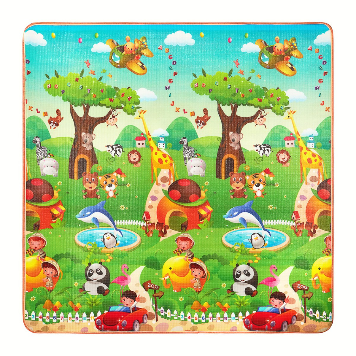 Розвиваючий дитячий килимок двосторонній 4FIZJO KIDS 180 x 180 x 1 см 4FJ0164