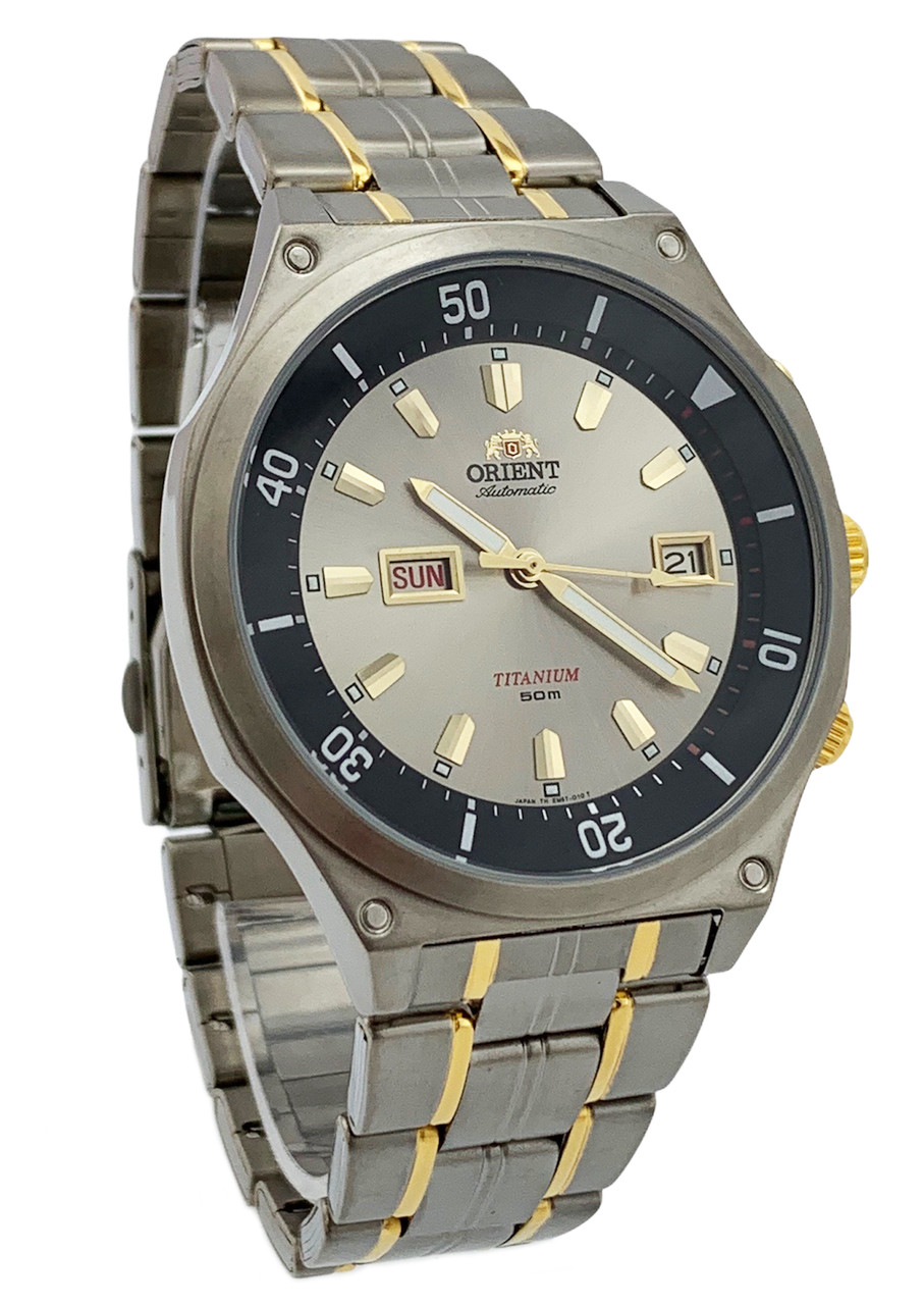 Годинник чоловічий Orient CEM6T002KJ титановий, фото 1