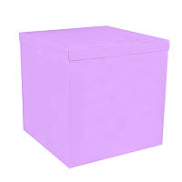 Коробка-сюрприз для повітряних куль бузкова без написів 70х70 см