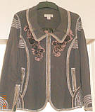 Костюм жіночий шоколадного кольору з ефектною спідницею 62 64 66 Giani Forte, фото 2