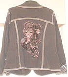 Костюм шоколадного кольору 64 розмір з ефектною спідницею Giani Forte, фото 7