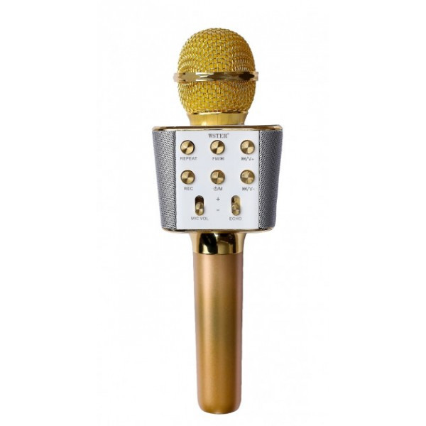 Караоке-мікрофон портативний Wster WS-1688 Gold (N010569)