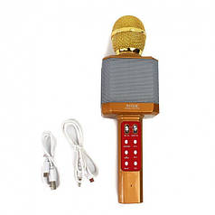 Караоке-микрофон портативный HLV DM WS-1828 Gold (N010568)