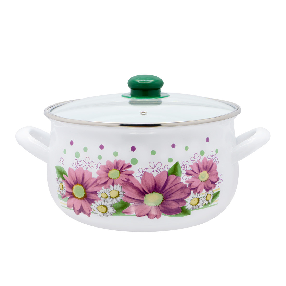 Каструля емальована 5,1 л "Хризантема" 2400