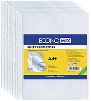 Файл для документів Economix A4+ 30 мкм,глянцеві 100 штук Е31106