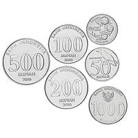 Индонезия набор из 6 монет 1994-2016 UNC 25, 50, 100, 200, 500, 1000 рупий