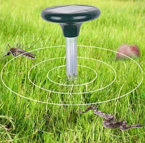 Відлякувач мишей,кротів,гризунів на сонячній батареї Solar Rodent Repeller розмір капелюшки 14 см