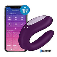 Вібратор для пар Satisfyer Double Joy Violet Фіолетовий
