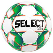 М'яч футзальний SELECT Futsal Attack розмір 4 біло-зелений для футзалу (107343)
