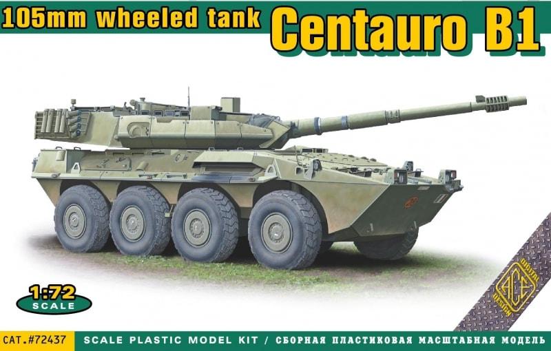 Пластикова модель 1/72 ACE 72437 Італійська бойова машина Centauro B1 Italian 105mm wheeled tank