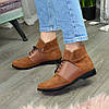 Черевики жіночі руді на невисокому каблуці, фото 3