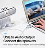 Зовнішня звукова карта Vention USB, AUX Silver (VAB-S13-SV), фото 6