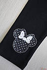 ОПТОМ Упаковка (98-104-110-116)  Лосины черные с черно-белой аппликацией "Минни Маус" Lovetti 1111000001610, фото 3
