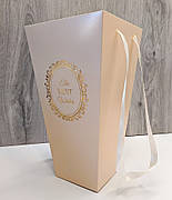 Пакет для квітів і подарунків високий Айворі