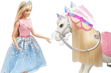 Лялька Принцеса Барбі і Танцююча конячка Barbie GML79 Modern Princess Prance & Shimmer Horse, фото 2