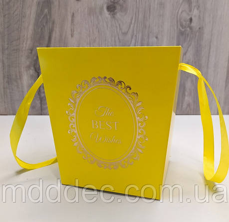 Пакет для квітів і подарунків малий Жовтий, фото 1
