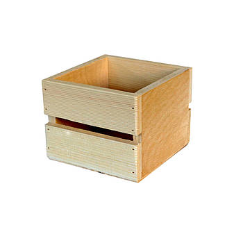 Ящик дерев'яний нефарбований, 12х12х10 см