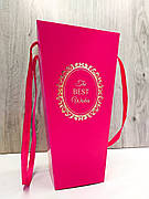 Пакет для квітів і подарунків високий Малиновий