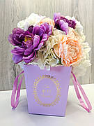 Пакет для квітів і подарунків малий Бузковий