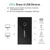 Комутатор Ugreen 2 In 4 Out USB 3.0 Switch Box 1.5 М Black (30768), фото 3