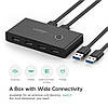 Комутатор Ugreen 2 In 4 Out USB 3.0 Switch Box 1.5 М Black (30768), фото 2