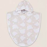 Дитяче махрове пончо Bear pancosu Irya bej бежеве