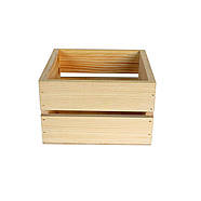 Ящик дерев'яний нефарбований, 15х15х10 см, фото 3