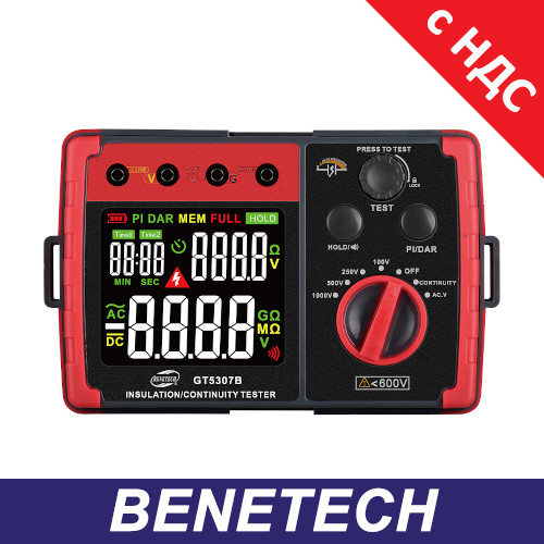 Мегаомметр, вимірювач опору (0-5,5 ГΩ) BENETECH GT5307B