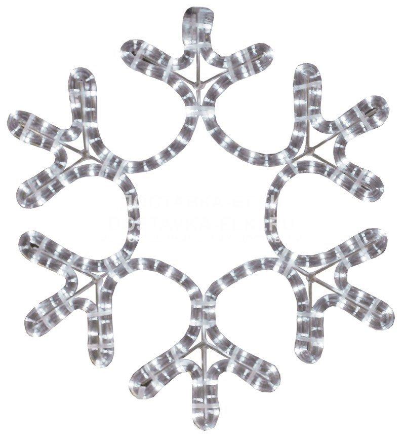Вулична Світлодіодна Сніжинка 50 см, 24 LED, колір - теплий білий