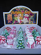 Набір декоративних свічок Новорічний 20 штук h = 10 см, фото 3