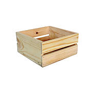 Ящик дерев'яний нефарбований, 18х18х10 см, фото 5