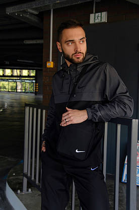 Анорак Nike President Чоловічий сірий Чорний найк вітровка, фото 2