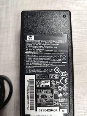 Блок живлення для ноутбука HP 19V 4.74 A 90W 7.4*5.0-pin black без кабелю, фото 1