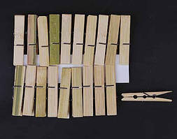 Прищіпки бамбукові маленькі 20 шт (ціна за упаковку)