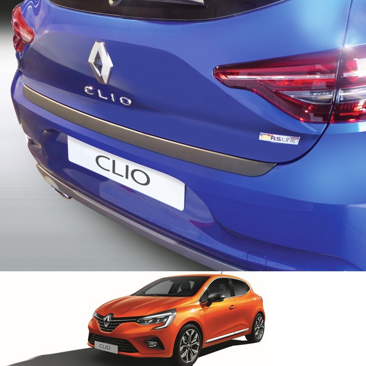 Пластикова захисна накладка на задній бампер для Renault Clio V 2019+