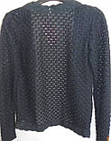 Мереживний кардиган темно-синій без застібки S Kralia, фото 3