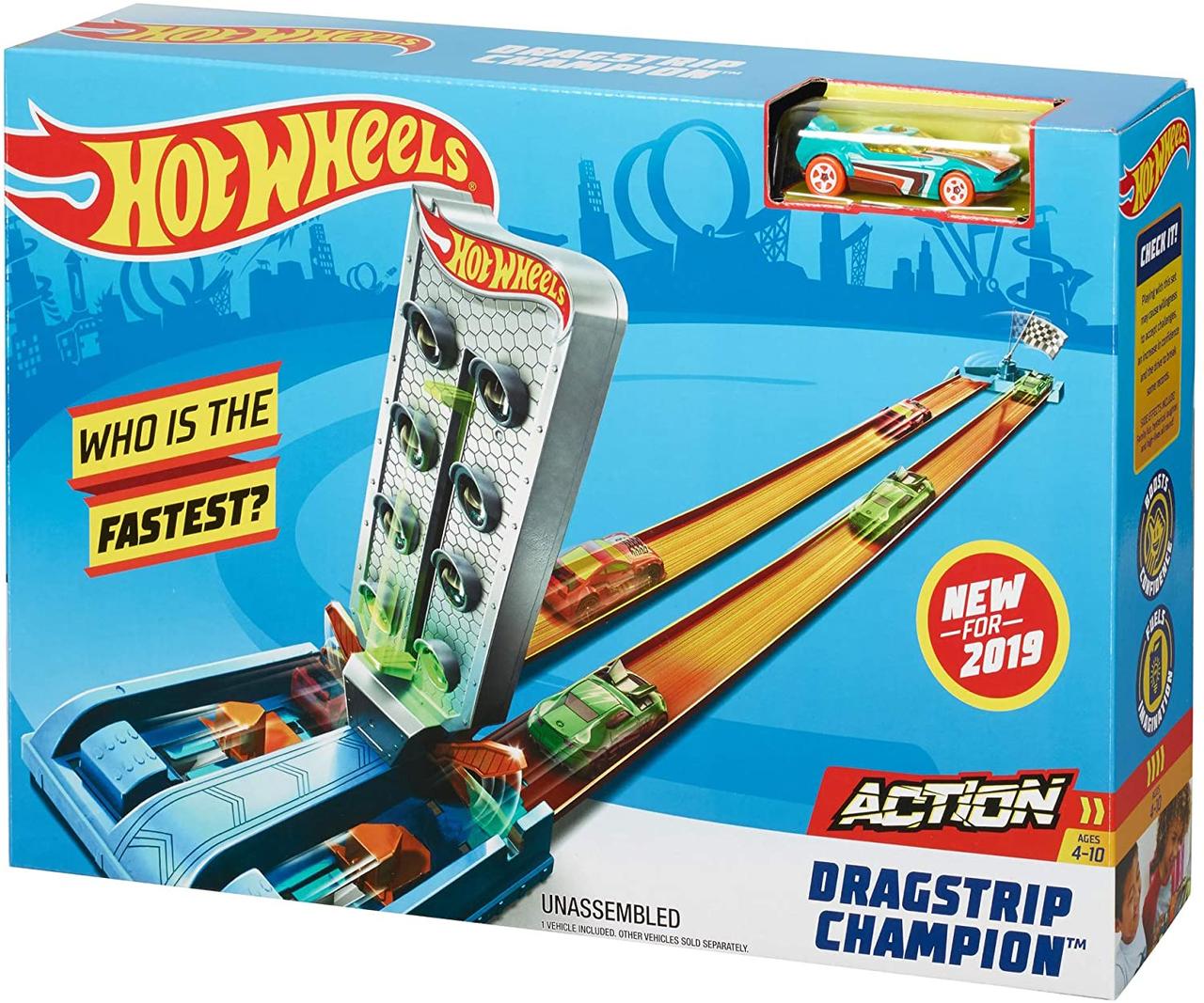 Ігровий набір Гот Вілс Змагання за кубок чемпіона Hot Wheels Dragstrip Champion (GBF81/GBF82)