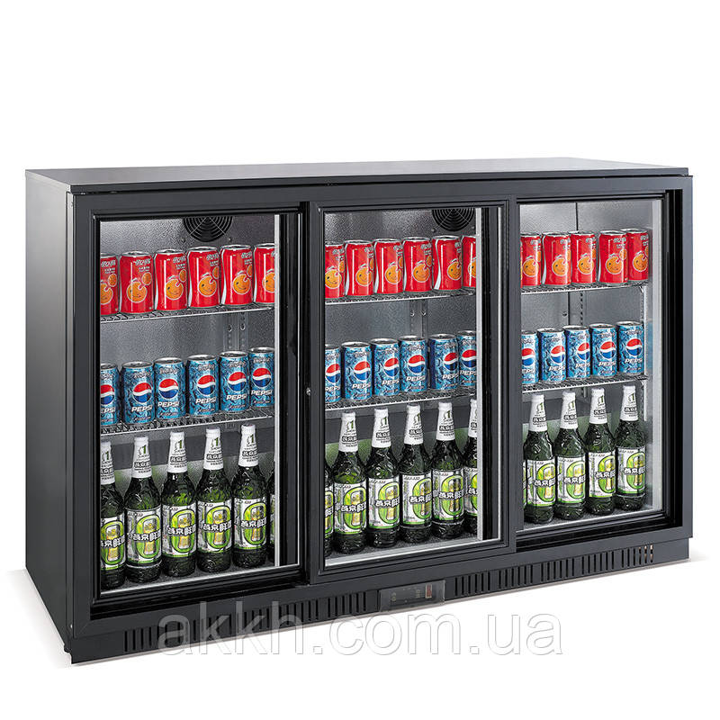 Фрігобар 1.35 м EWT Inox LG320S розсув. дверей