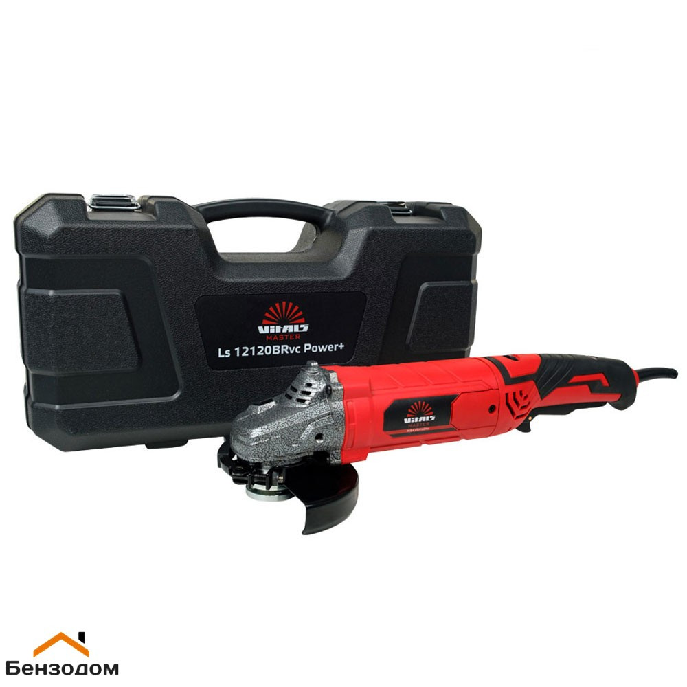 УШМ болгарка Vitals Master Ls 12120BRvc power+ (125 мм, 1200 Вт, плавний пуск, кейс, 3 роки гарантії)