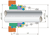 Торцеве ущільнення BT-FN/32 (аналог Burgmann BT-FN, AESSEAL T04, M112K.FRA.032, R-BT-FN) - 32мм, фото 9