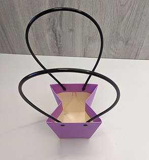 Подарункове паковання, сумка для букета Бузкова, фото 3