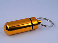Брелок-капсула для ключей (цвет - золото) арт. 01059