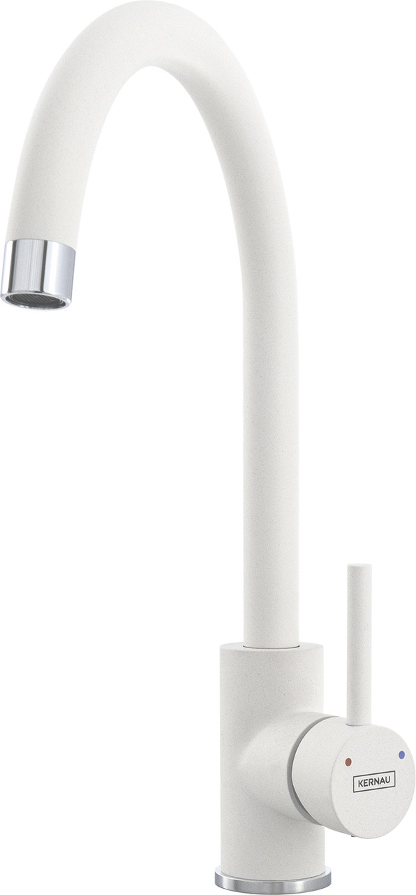 Кухонний змішувач Kernau KWT 07A PURE WHITE. Білий.