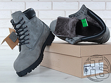Жіночі черевики Timberland Classic Boots Gray Winter (з хутром), фото 2