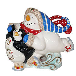 Керамічний свічник Новорічні канікули, 24х14х30 см