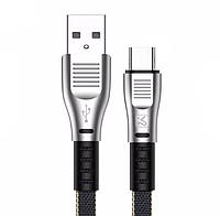 USB кабель плаский Kaku KSC-100 USB - Type-C 1.2m / 2.8A - Grey